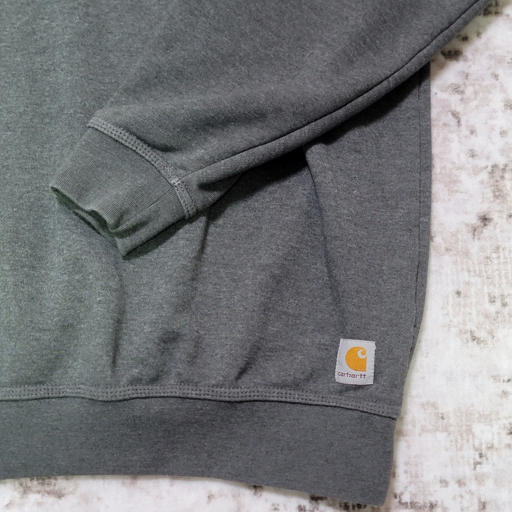 Carhartt Original Fit Crewneck Sweatshirt Men XL Tall Charcoal Gray Workwear - Picture 3 of 9